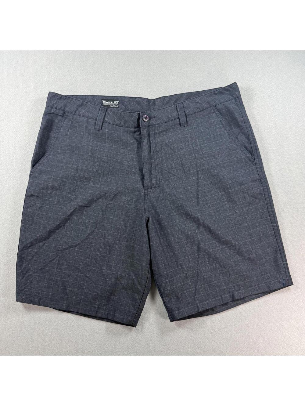 Mens Blue O'Neill Relaxed Fit 36" Button Up Board Shorts